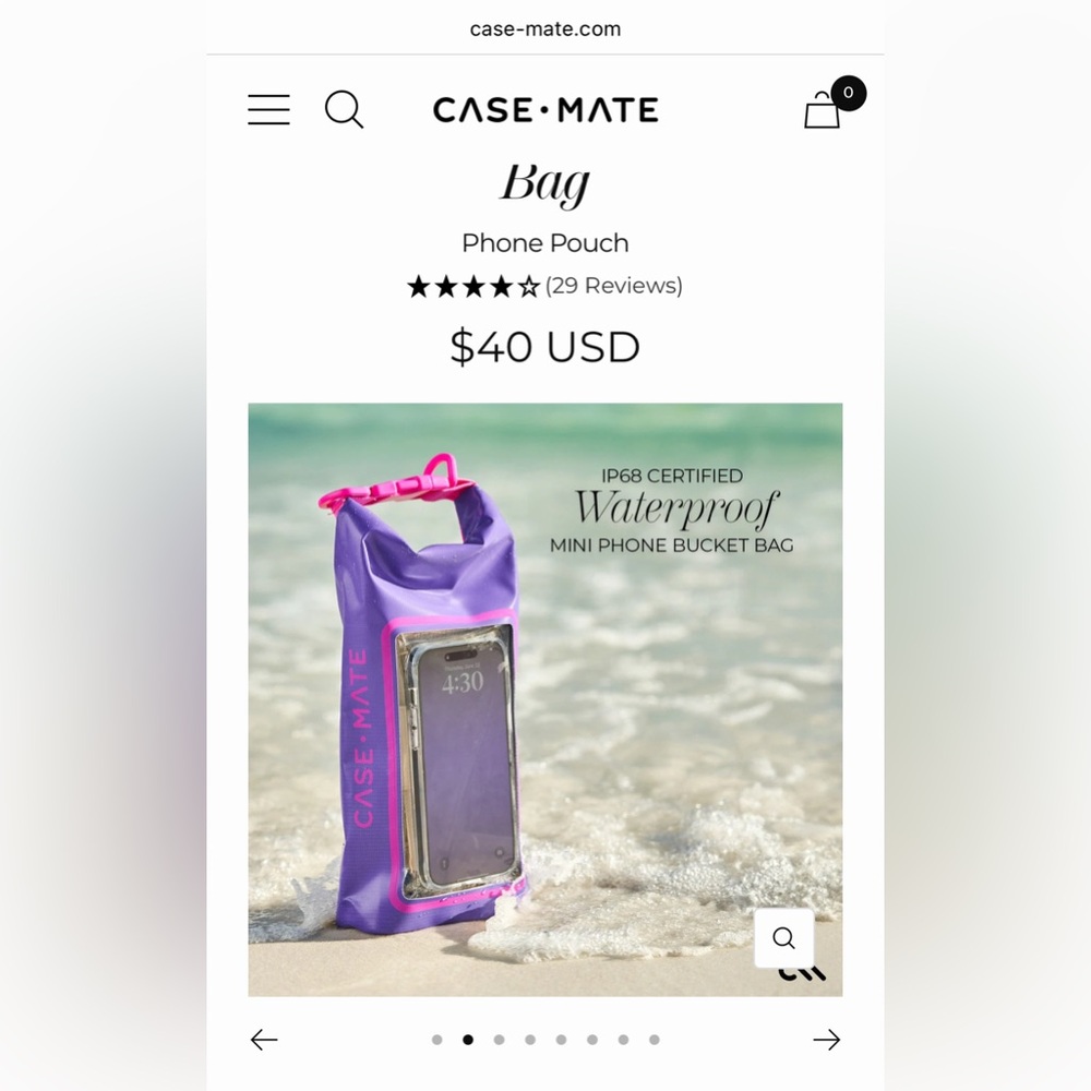 SALE!  Closet purge!  
NEW Case-Mate Waterproof Phone/Storage Bag